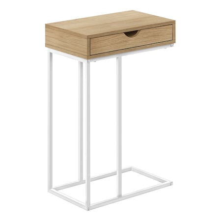 Monarch Specialties Side Table, 15.75 W, 24 H, Particle Board, Metal, Natural I 3775